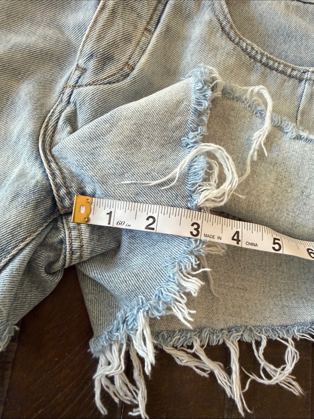 Anthropologie Pilcro Light Blue Frayed Hem Denim Shorts - Picture 9 of 11